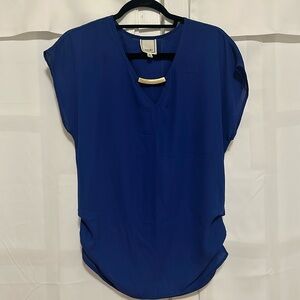 Meraki blue blouse with gold detail size M